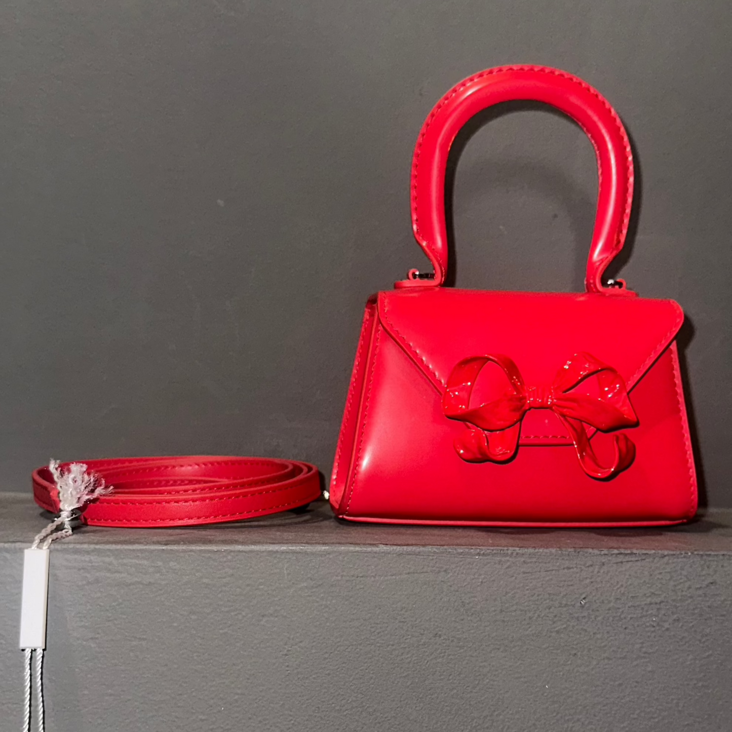 Bow Micro leather tote bag