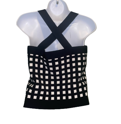 Mixed Check Knit Crop Top