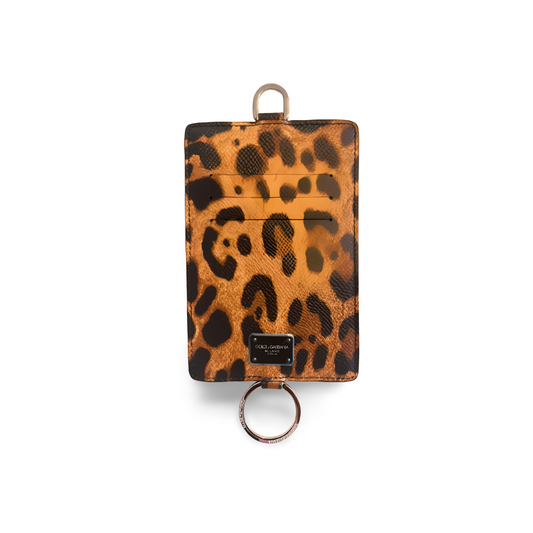 Leopard Print Strapped Card Holder
