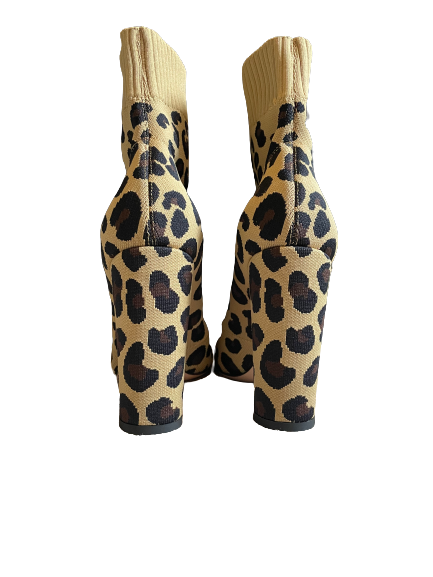 Leopard Print Sauvage 110 Sock Boots