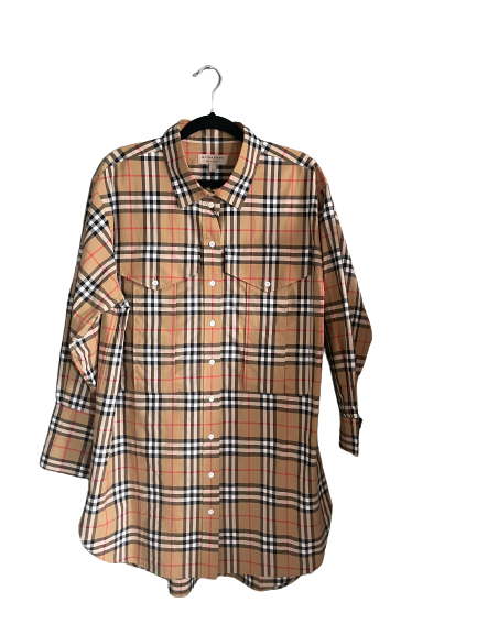 Vintage Check-Motif Oversize Shirt