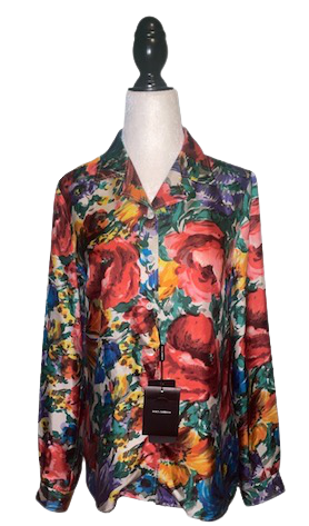 Silk Floral Button-up Shirt